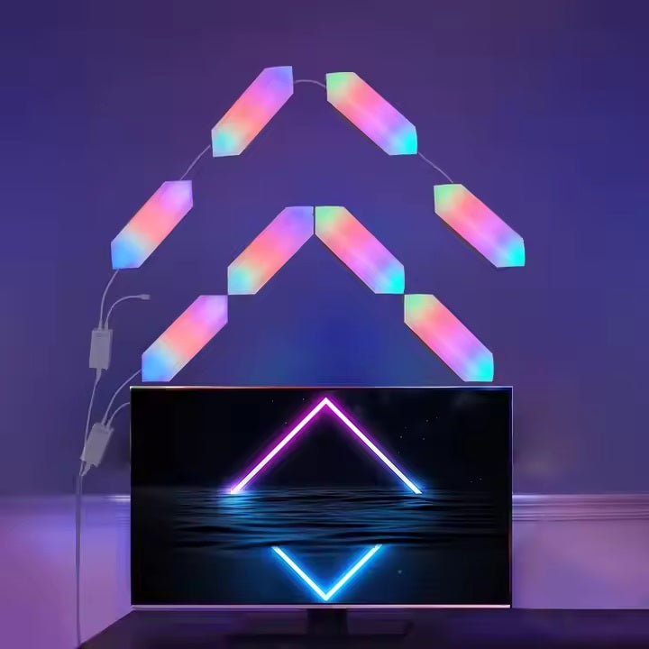 Smart 3D LED RGB Wall Lights, Smart RGBIC Hexagon Shape Lights TUYA