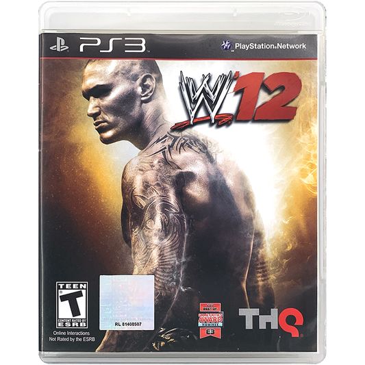 WWE 12 PS3 original game case front cover on white background