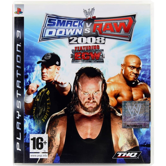 WWE SmackDown vs. Raw 2008 - PlayStation 3 | PS3 original front cover on white background