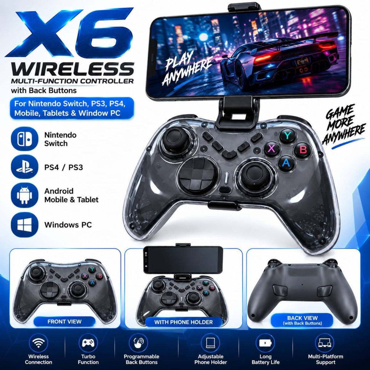 X6 Wireless Multi-Function Controller features